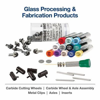 Fletcher-Terry Gold-Tip Glass Cutters – Ball End, 120-Degree Wheel, Comfort Grip (Pack Of 12)